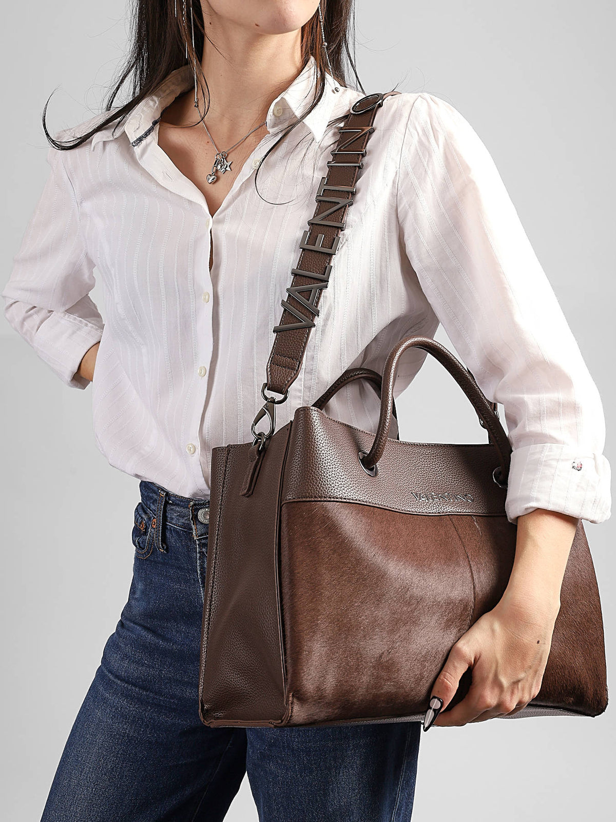 Valentino Alexia Shopping Bag in Moro