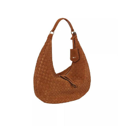 Abro Hobo Nana Leather Suede woven Standard in Cuoio