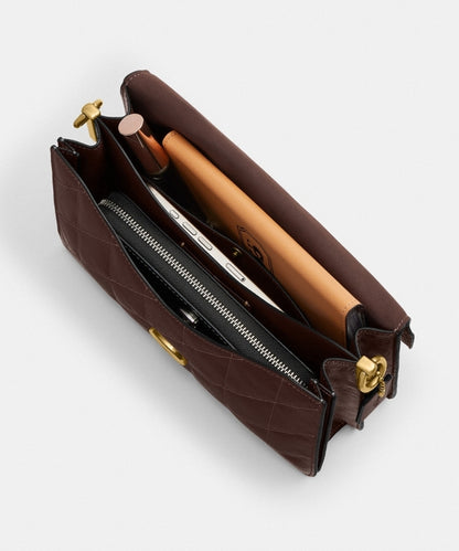 Coach Chain Tabby Shoulder Bag With Quilting in maple
