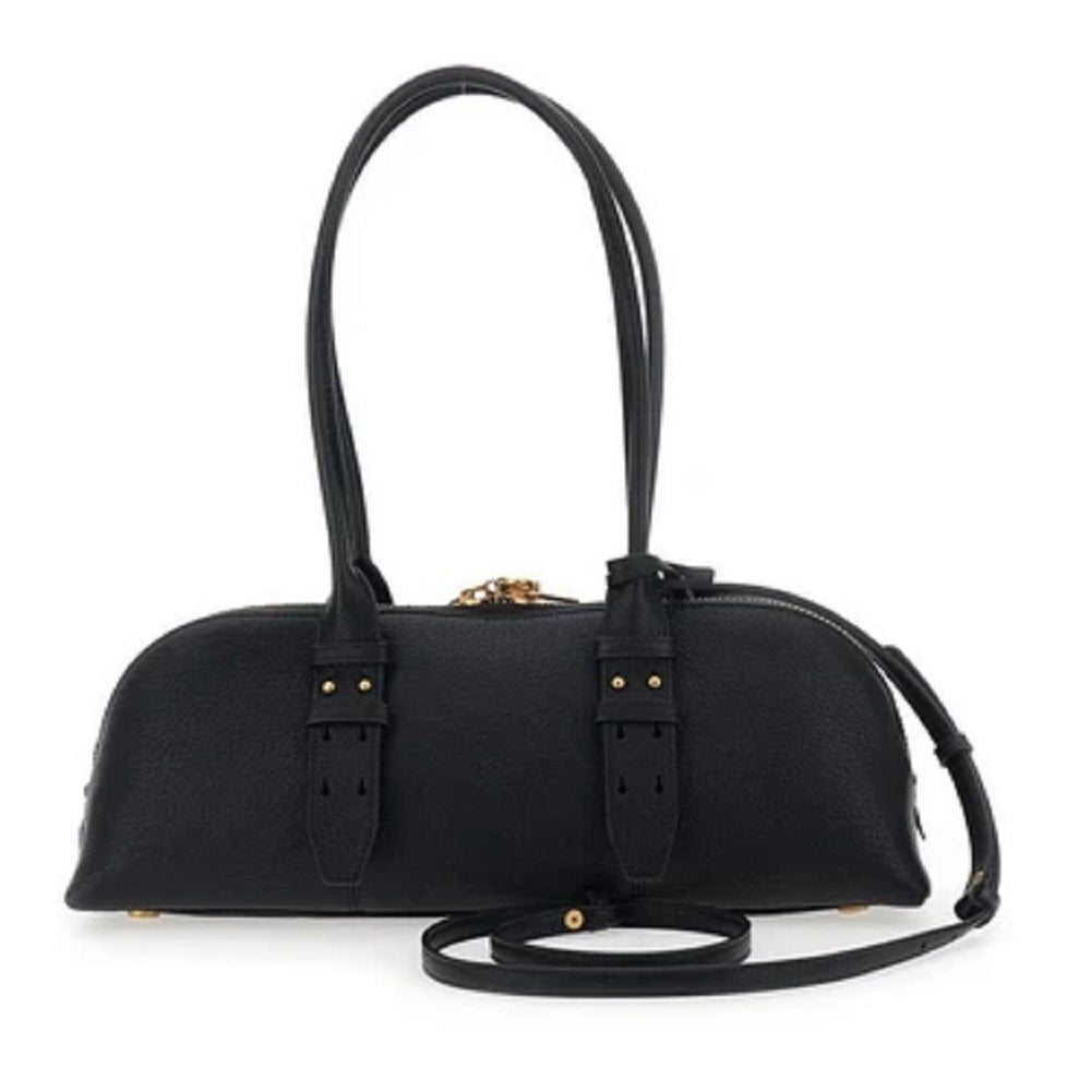 Pinko Escape Horizontal Small Leather Bag in Black