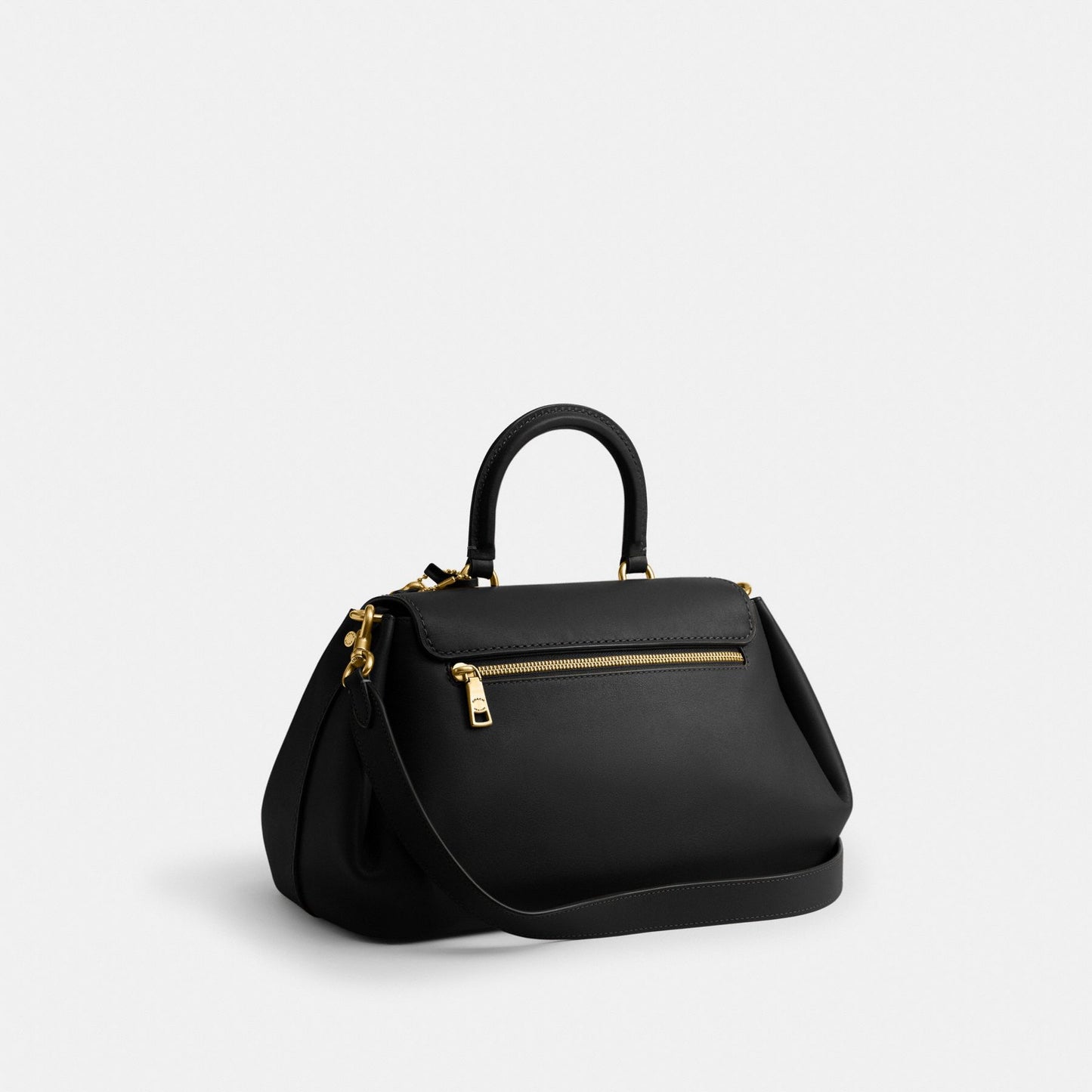 COACH SLOUCHY ROGUE TOP HANDLE BAG IN BLACK