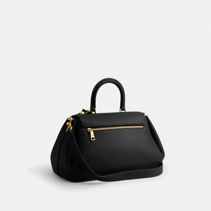 COACH SLOUCHY ROGUE TOP HANDLE BAG IN BLACK