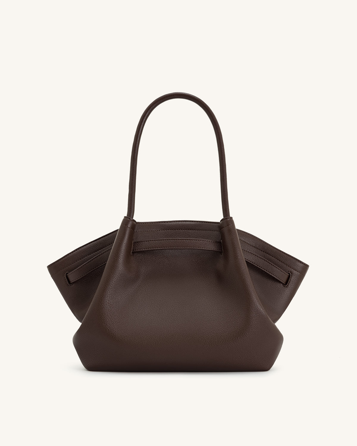 JW PEI Hana Medium Faux Straw Tote Bag in Dark Brown