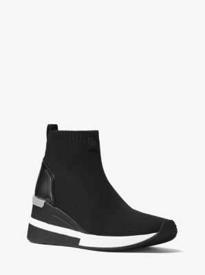 Michael Kors Women's Skyler Wedge Bootie Sock Sneakers size 9.5M