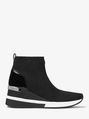 Michael Kors Women's Skyler Wedge Bootie Sock Sneakers size 9.5M