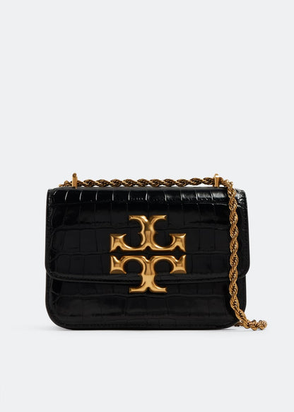 TORY BURCH SMALL ELEANOR BAG IN LEZARD BLACK