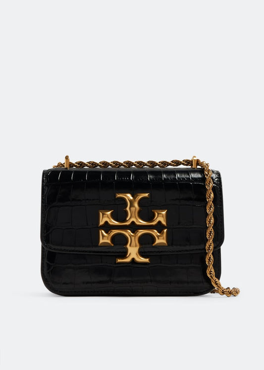TORY BURCH SMALL ELEANOR BAG IN LEZARD BLACK