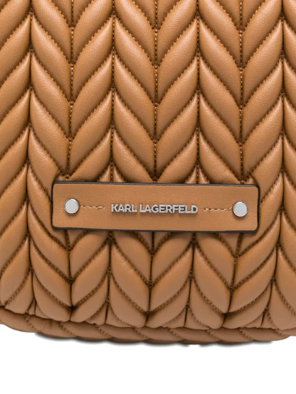 Karl Lagerfeld K/Weave Hobo Bag in caramel brown color