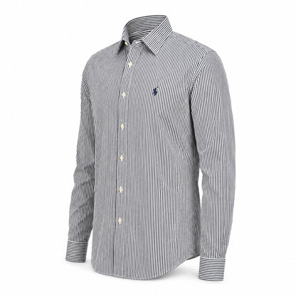 Polo Ralph Lauren Black & White Striped Long-Sleeve Shirt