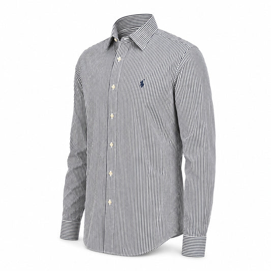 Polo Ralph Lauren Black & White Striped Long-Sleeve Shirt