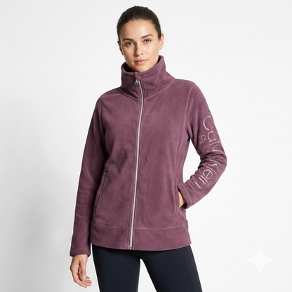Calvin Klein Light Purple Synthetic Fleece Performance Jacket M