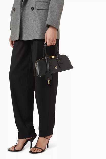 Pinko Escape Small Leather Bag in Black