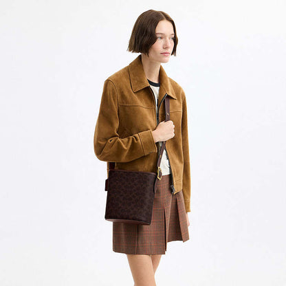 Coach Bleecker Bucket Bag 21 In Signature Canvas