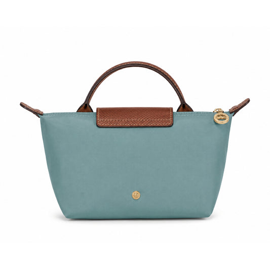 L.O.N.G.C.H.A.M.P Le Pliage Green Pouch in Turquoise