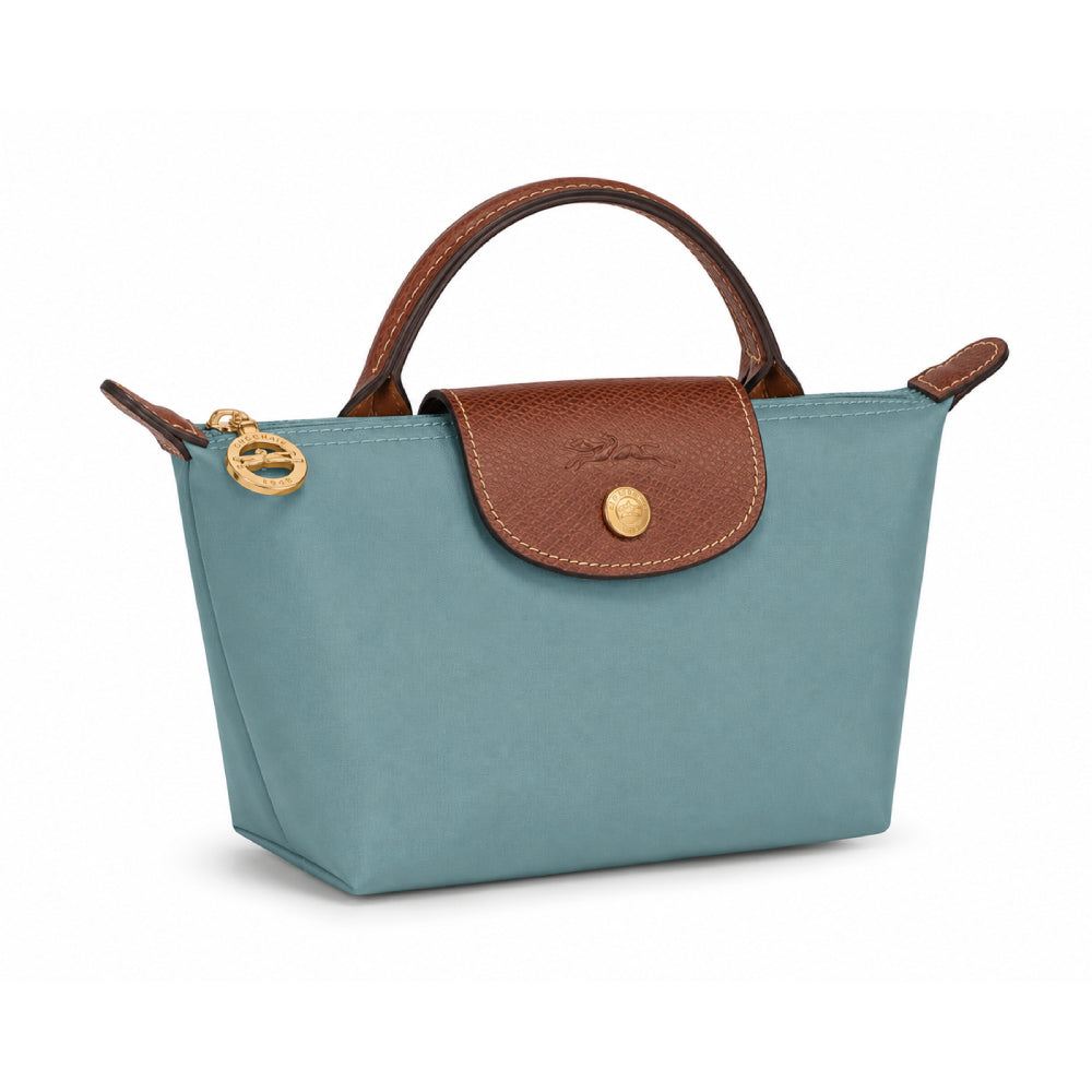 L.O.N.G.C.H.A.M.P Le Pliage Green Pouch in Turquoise