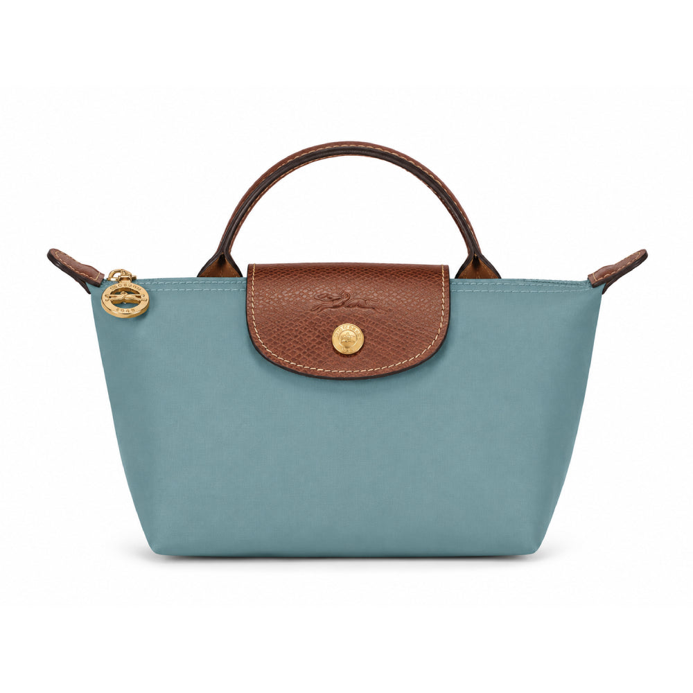 L.O.N.G.C.H.A.M.P Le Pliage Green Pouch in Turquoise