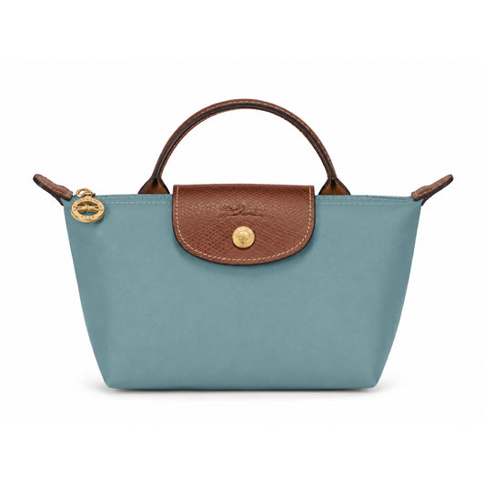 L.O.N.G.C.H.A.M.P Le Pliage Green Pouch in Turquoise