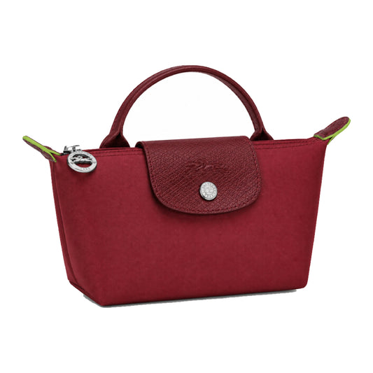 L.O.N.G.C.H.A.M.P Le Pliage Green Pouch in Chestnut