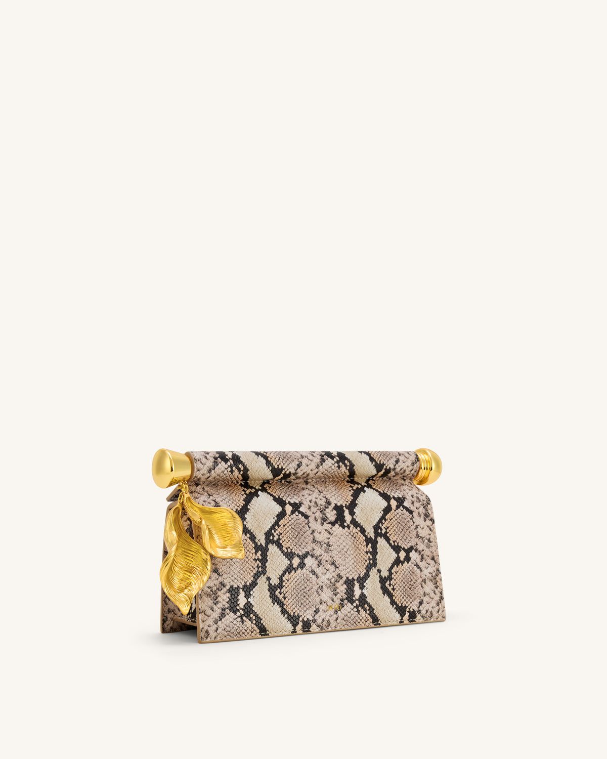 JW PEI Holly Metal Pendant Embellished Clutch - White