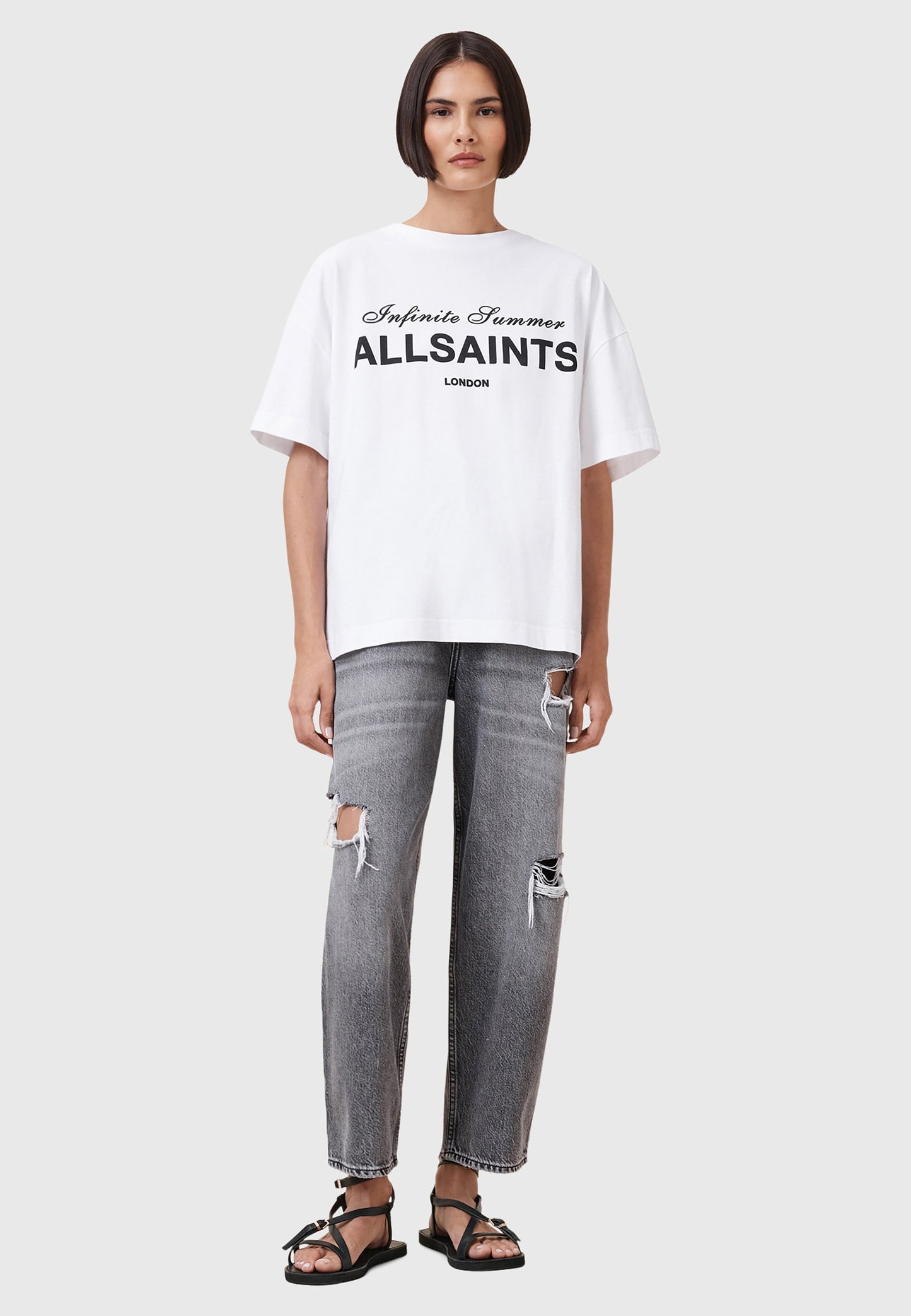 AllSaints AVRI TEE Print T-Shirt Size Large
