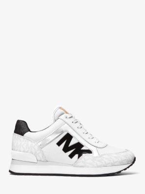 Michael Kors Maddy Two-Tone Logo Trainer white sneakers