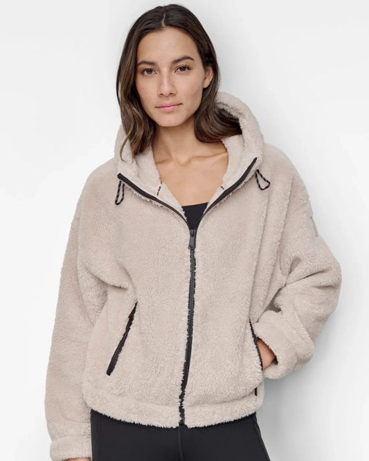 sherpa full zip jacket DKNY size M