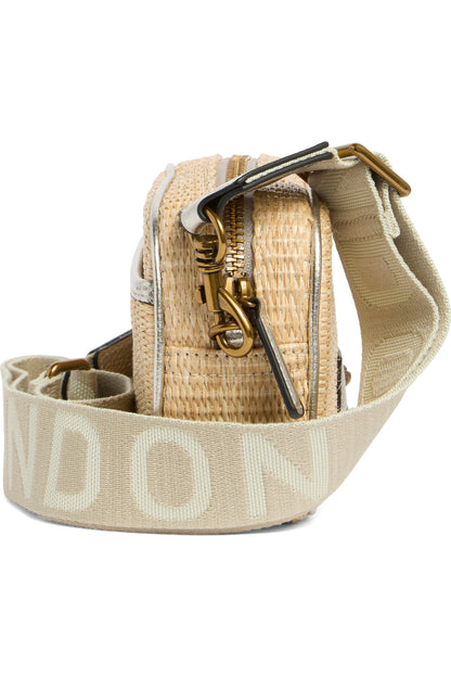 Kurt Geiger London Chiswick Raffia Camera Bag in silver