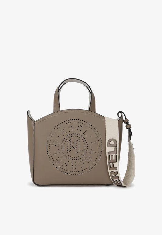 Karl Lagerfeld Handbag in Cognac in Ash grey