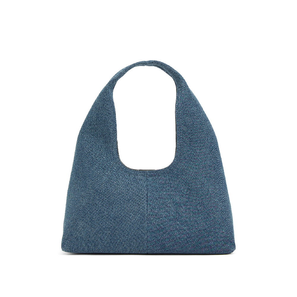 Love Moschino Cut-Out Handle Tote Bag in Denim Jeans