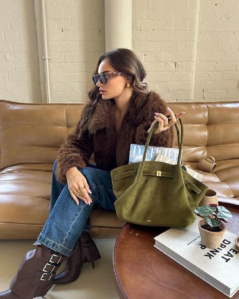 JW PEI Hana Medium Tote Bag in Dark Olive
