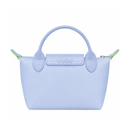 L.O.N.G.C.H.A.M.P Le Pliage Green Pouch in Sky Blue