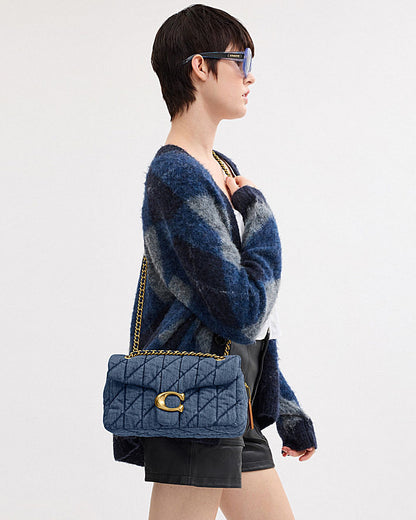 COACH TABBY 26 QUILTED DENIM SHOULDER BAG