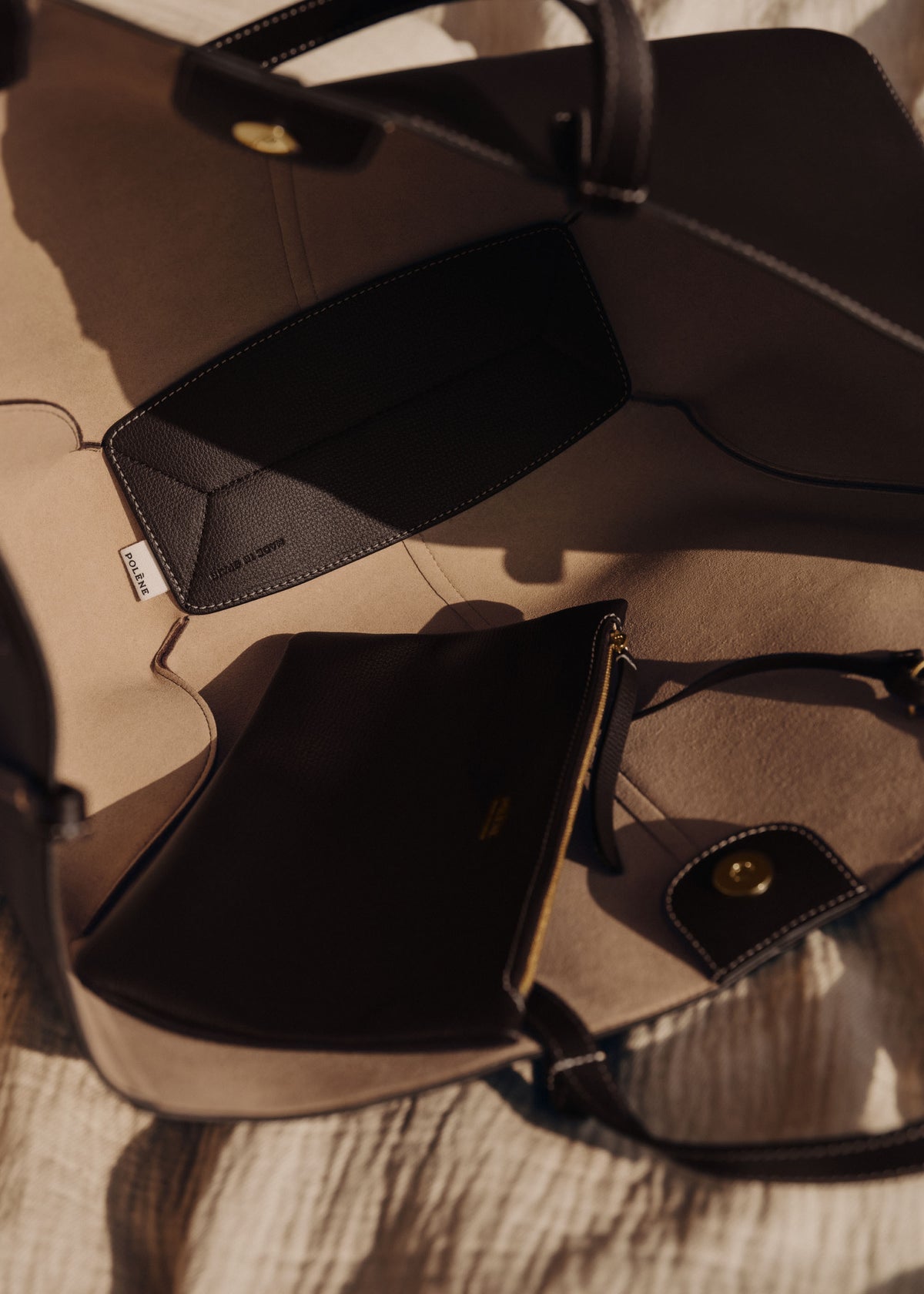 Polene Cyme edition textured ebony