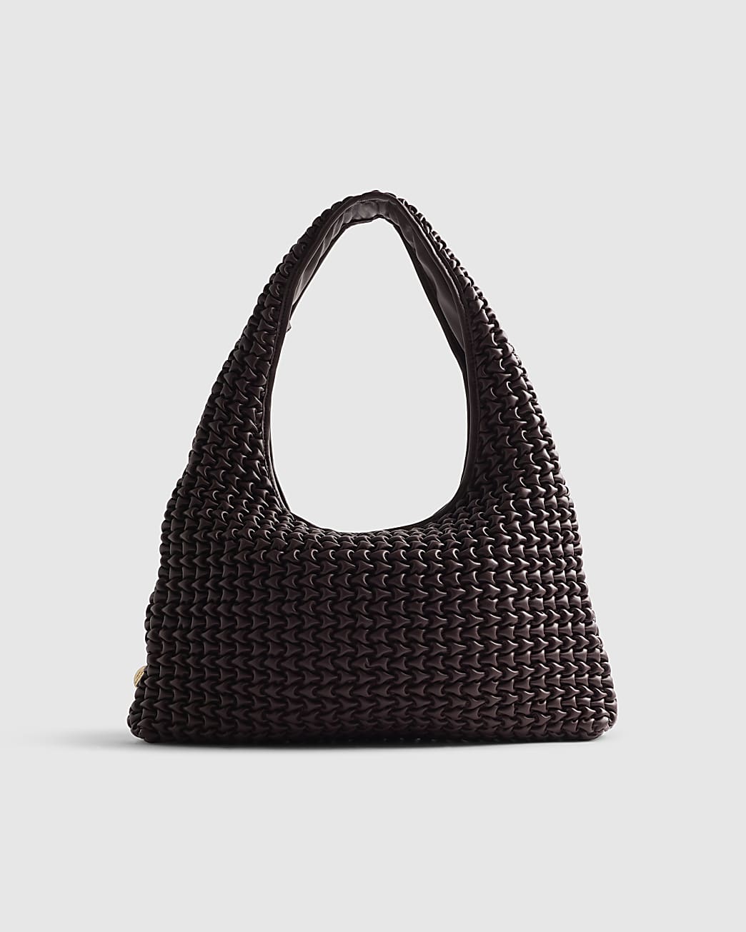 River island brown Red Textured Shoulder Bag
