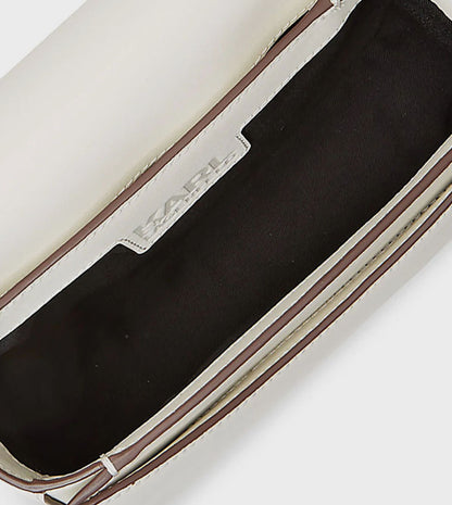 Karl Lagerfeld logo crossbody bag in white