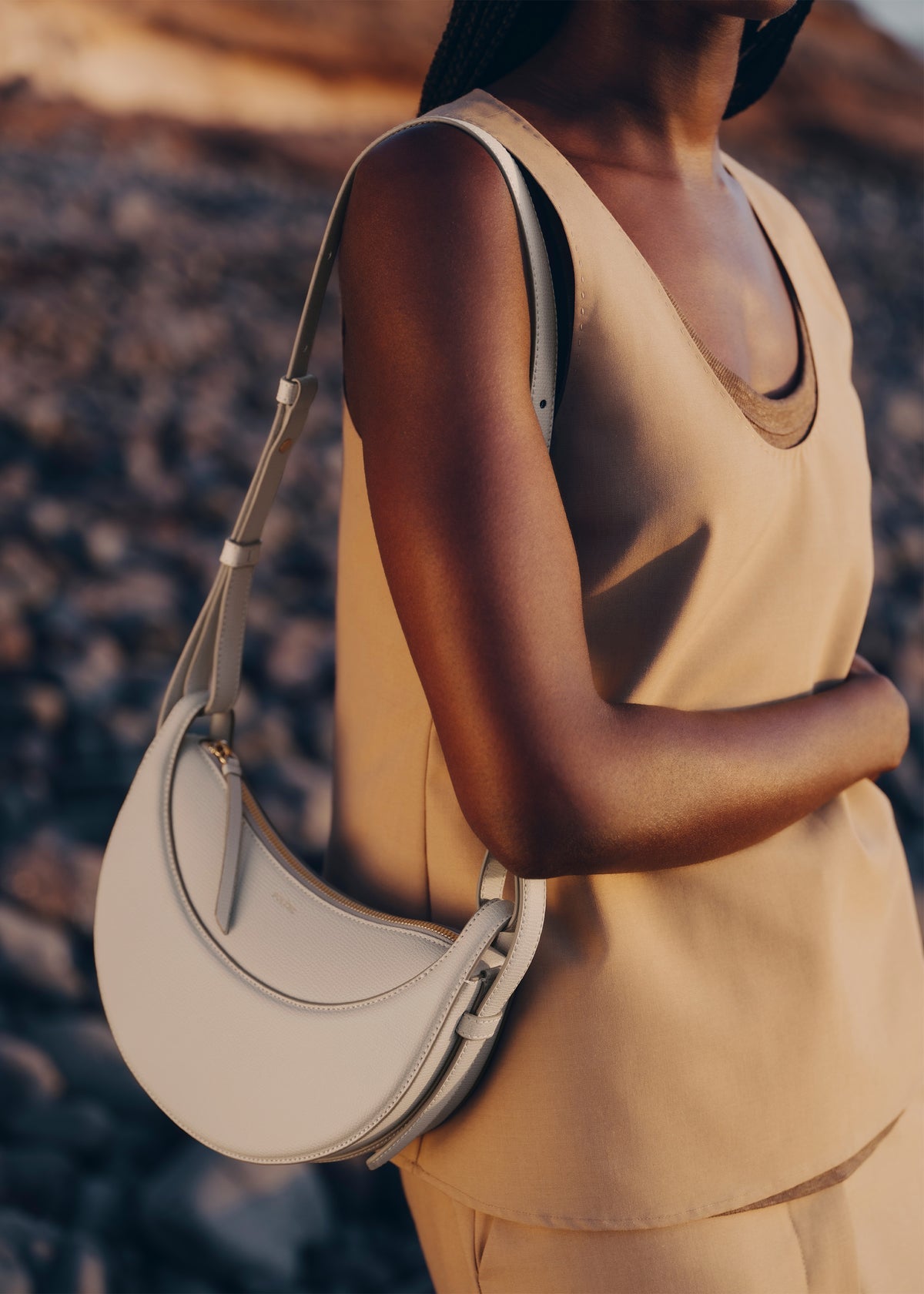 Polene Numéro Dix edition textured Chalk