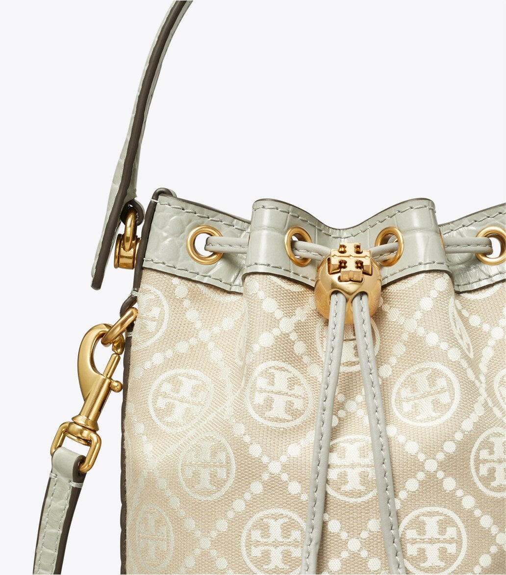 T monogram cloud mini bucket Tory Burch