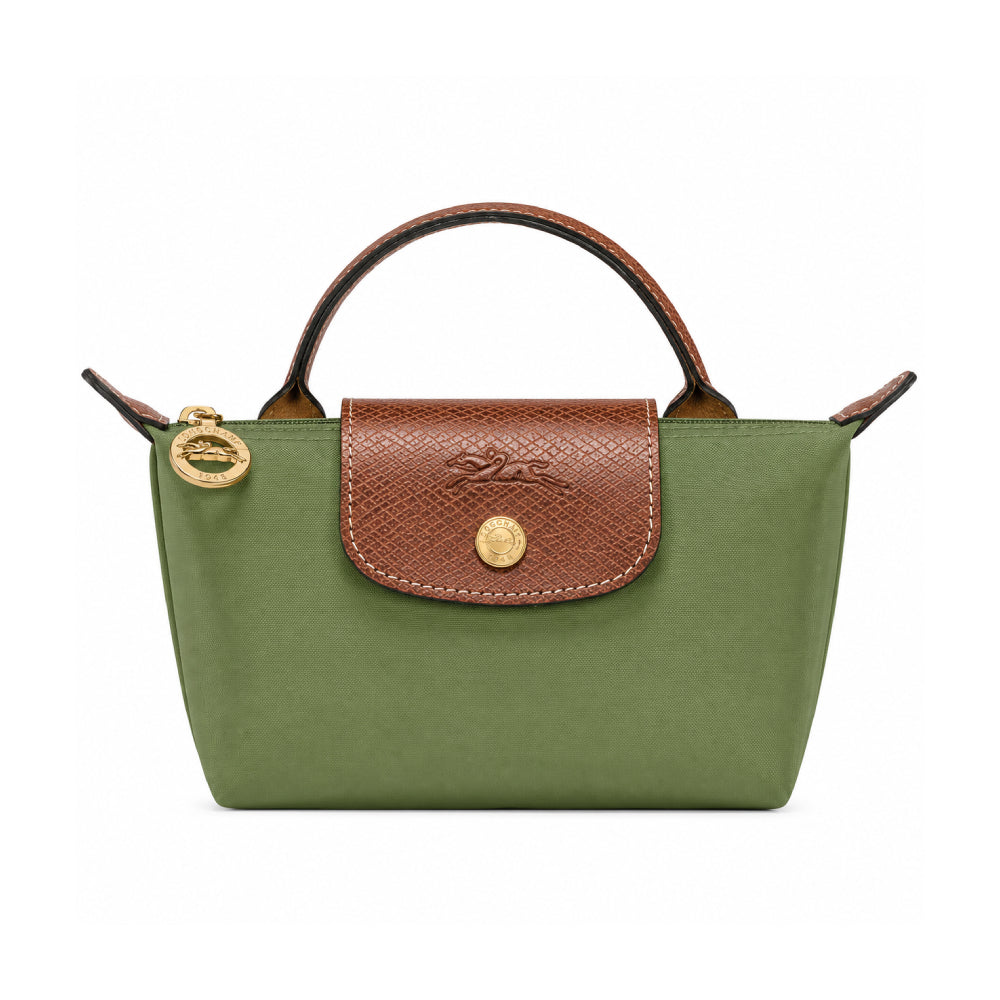L.O.N.G.C.H.A.M.P Le Pliage Green Pouch in Mossgreen