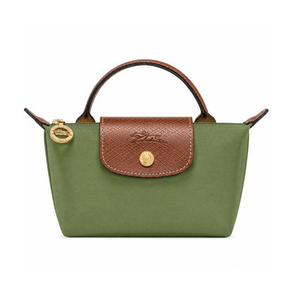L.O.N.G.C.H.A.M.P Le Pliage Green Pouch in Mossgreen