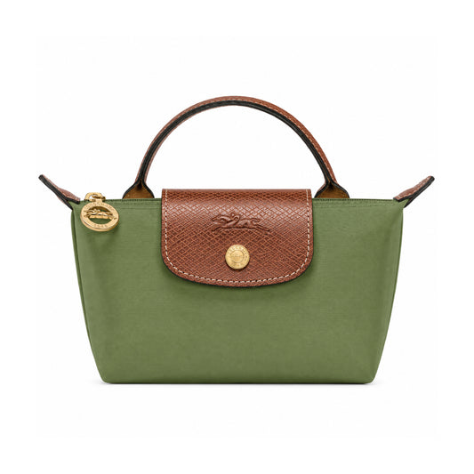 L.O.N.G.C.H.A.M.P Le Pliage Green Pouch in Mossgreen