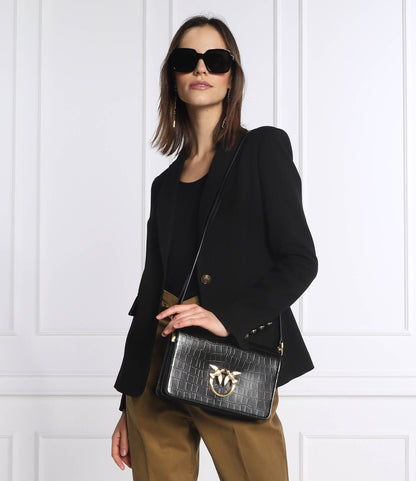 Pinko Leather messenger bag LOVE CLICK CLASSIC PURE SHAPES