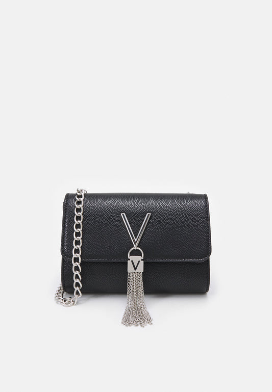 Valentino Silver Divina Cross-Body Chain Tassel Bag