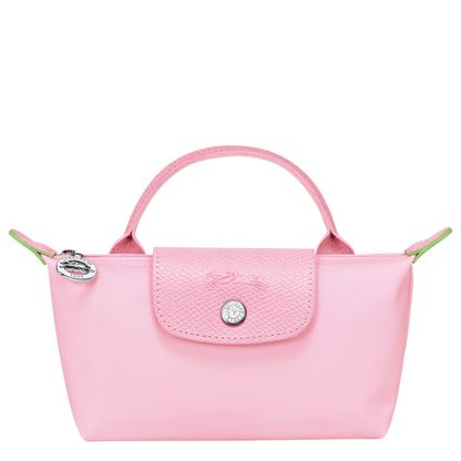 LONGCHAMP LE PLIAGE GREEN MINI POUCH WITH HANDLE