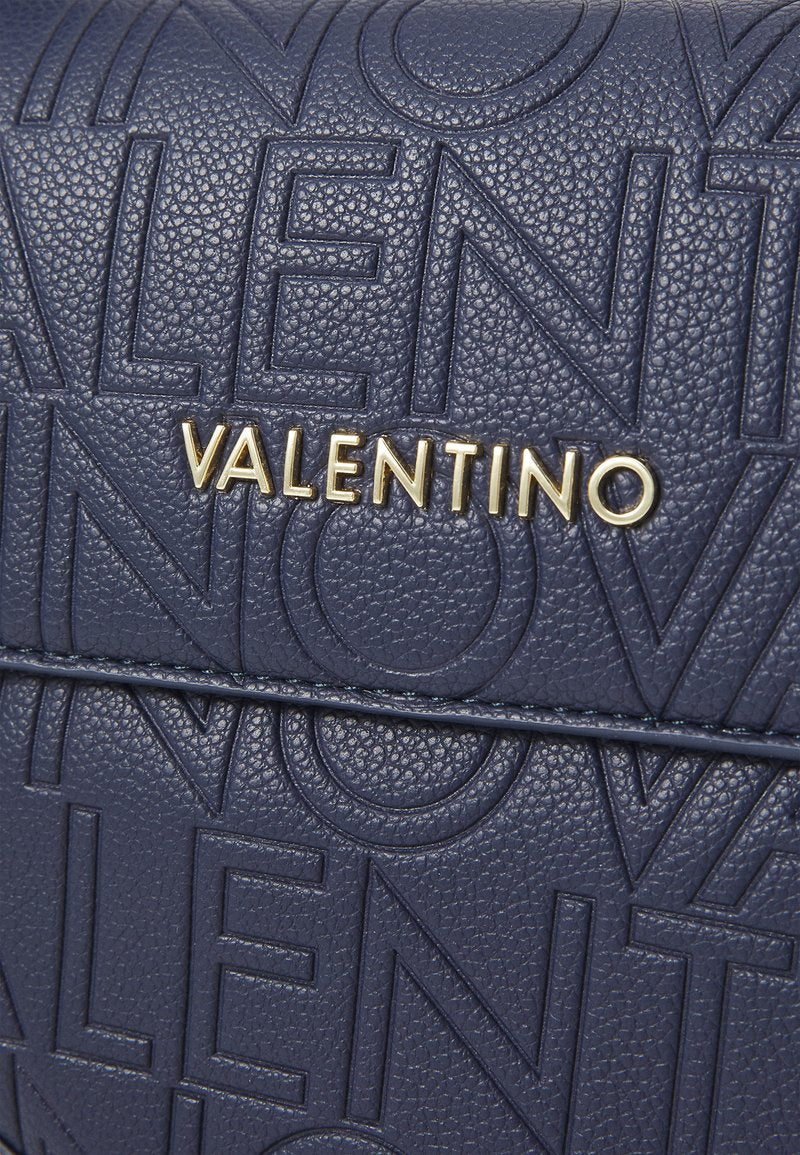 Valentino Pansy women's blue polyurethane handbag with embossed logo