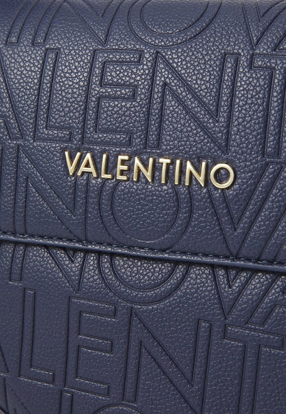 Valentino Pansy women's blue polyurethane handbag with embossed logo