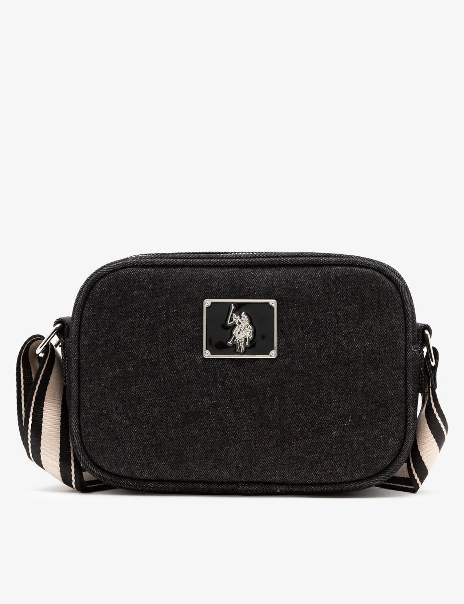 US Polo ASSN denim Classic Zip Crossbody Bag