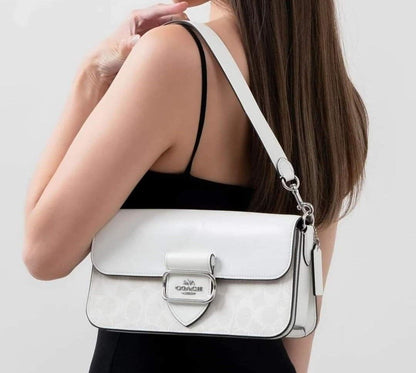 Coach MORGAN SHOULDER BAG IN SIGNATURE CANVAS
