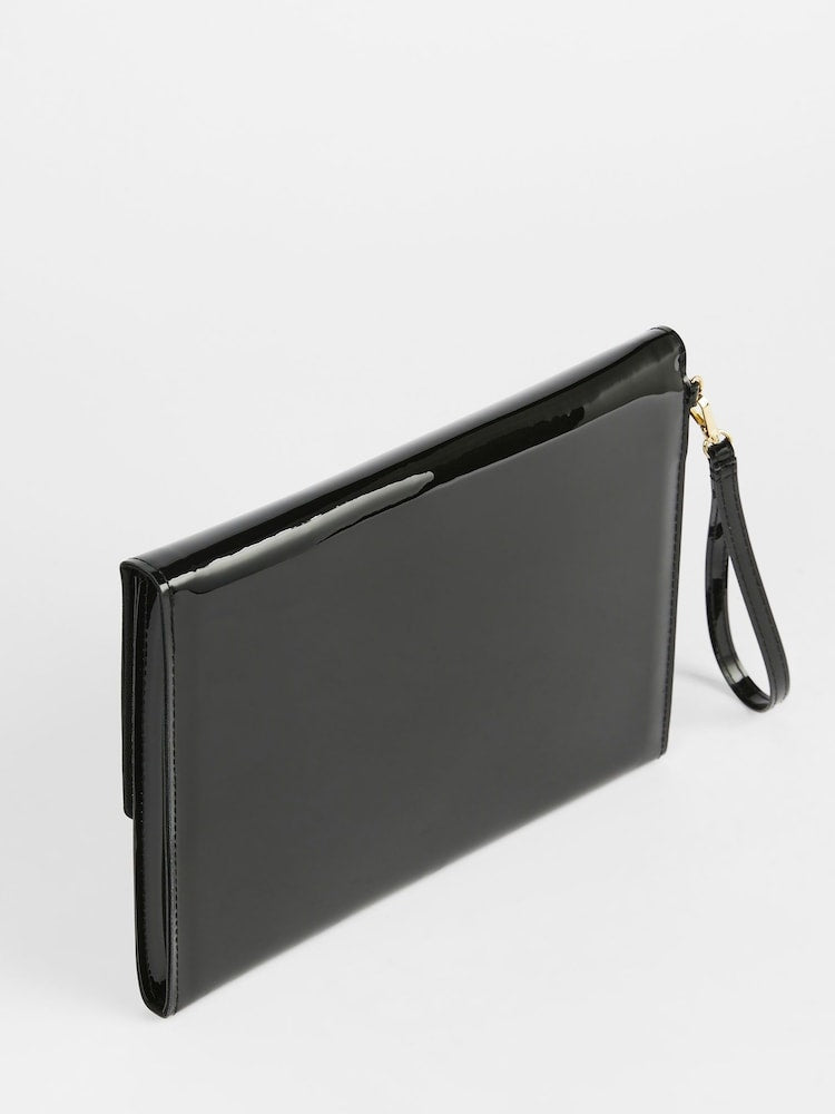 Ted Baker Black Nikkey Knot Bow Envelope Purse