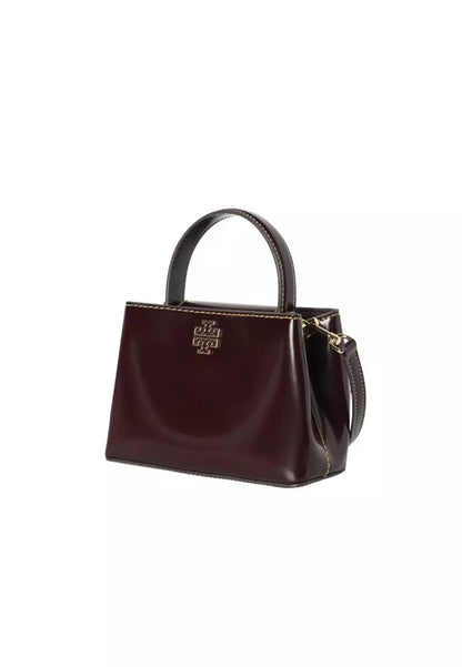 Tory Burch Britten Top Handle Bag Burgundy