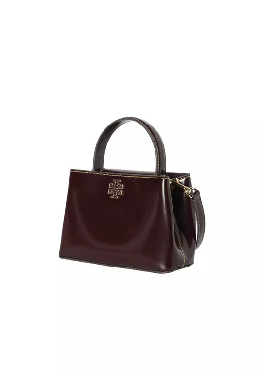 Tory Burch Britten Top Handle Bag Burgundy